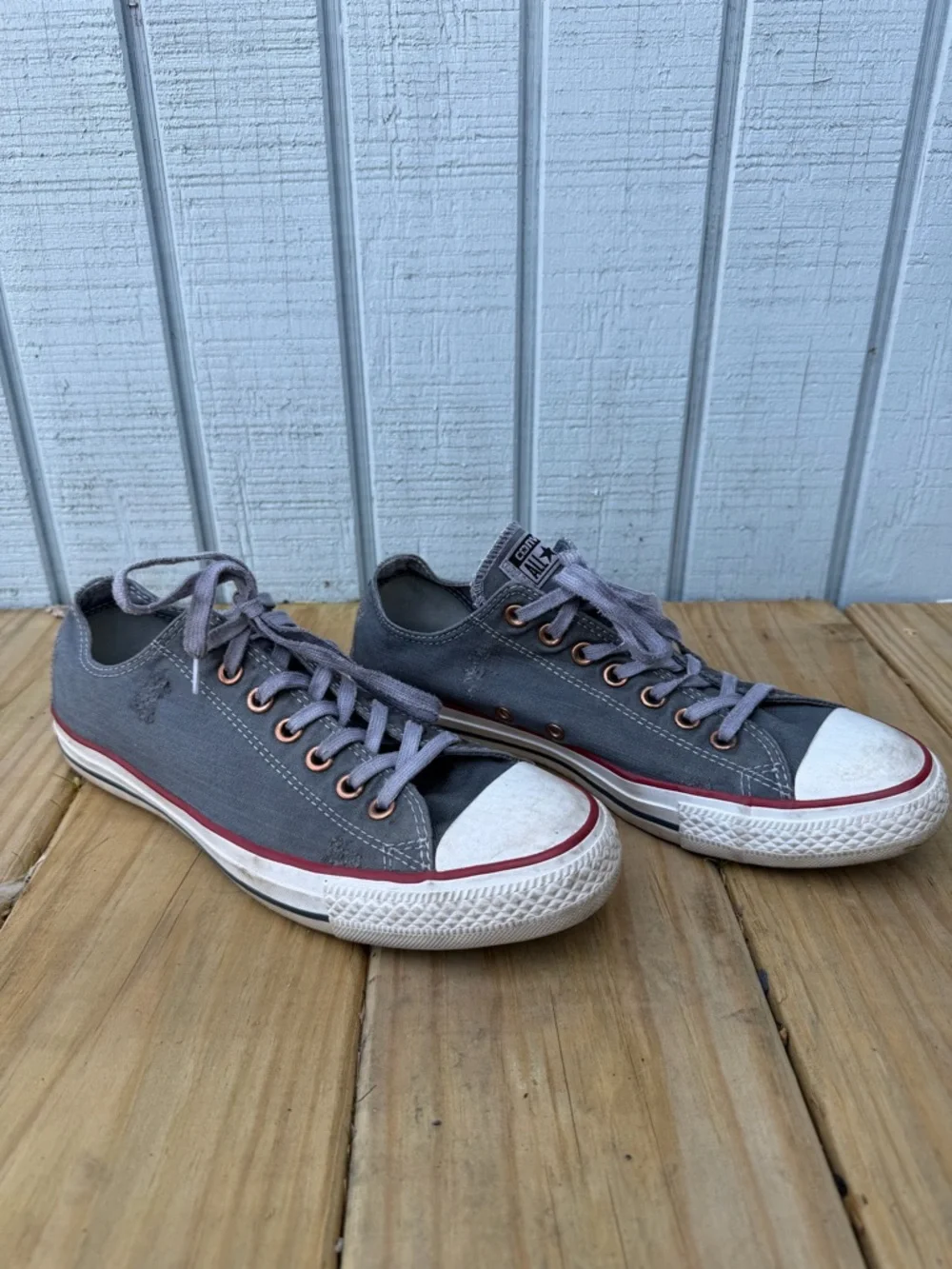 Converse Chuck Taylor All Star Denim Low Shoes Mens 9 women’s 11 - Picture 2 of 8